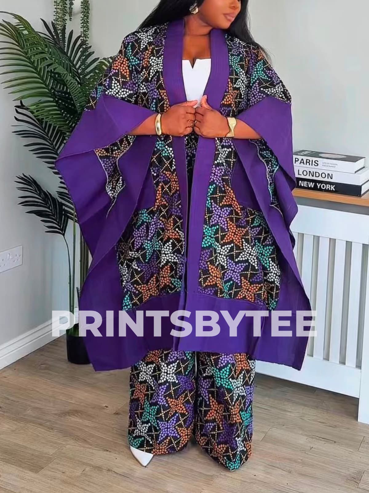 Aso Oke Kimono — Purple