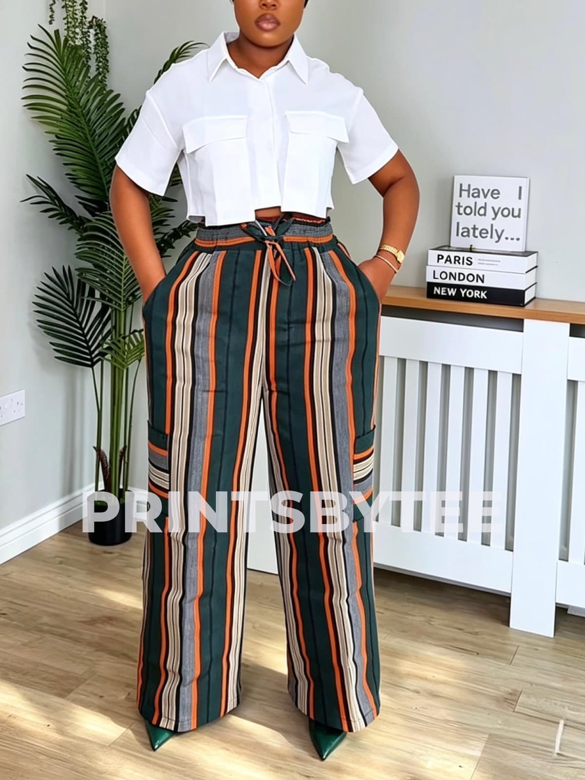 Aso Oke Pant — Green