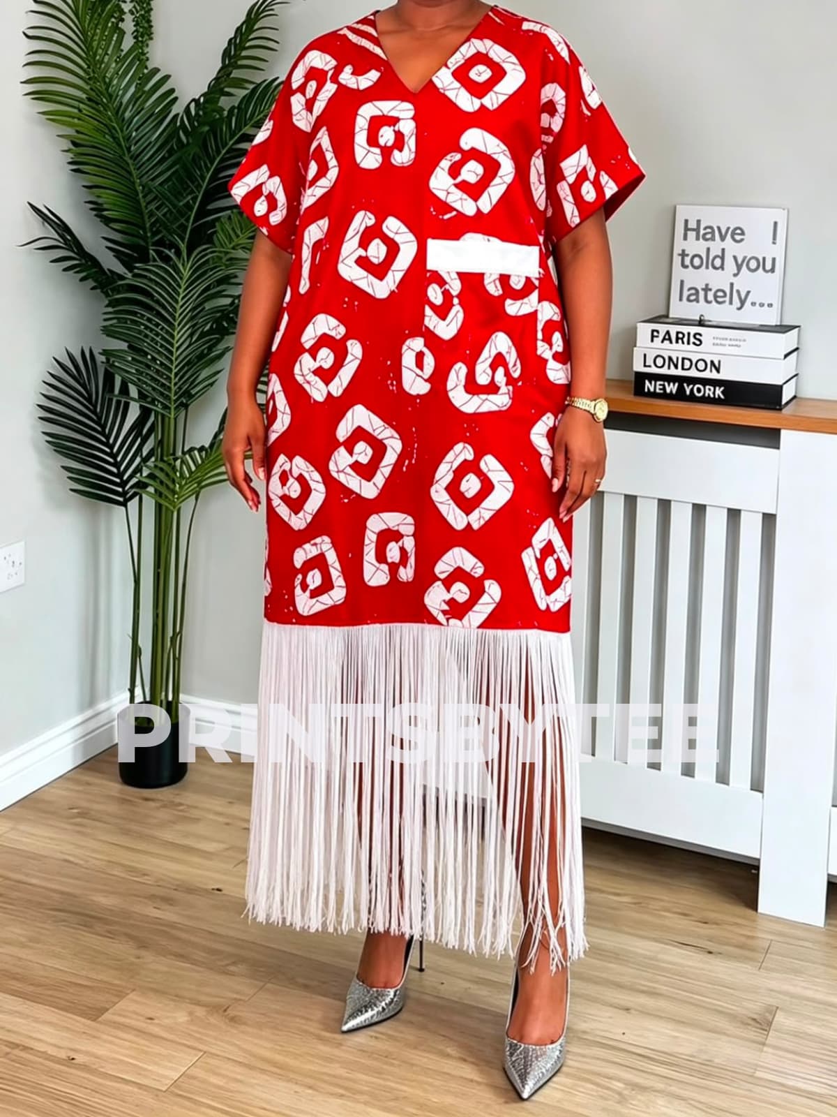 Fringe Dress — Red